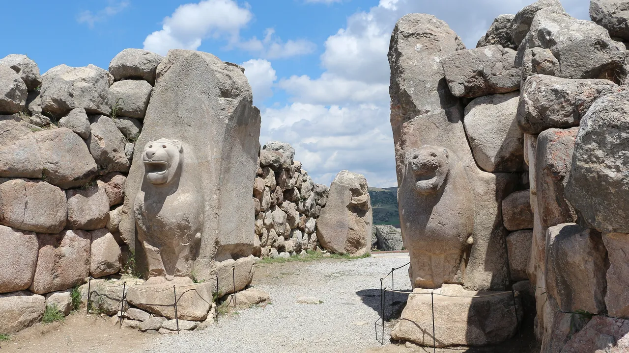 The Lion Gate of Hattusa, entrance to the Hittite capital. (Wikimedia Commons)