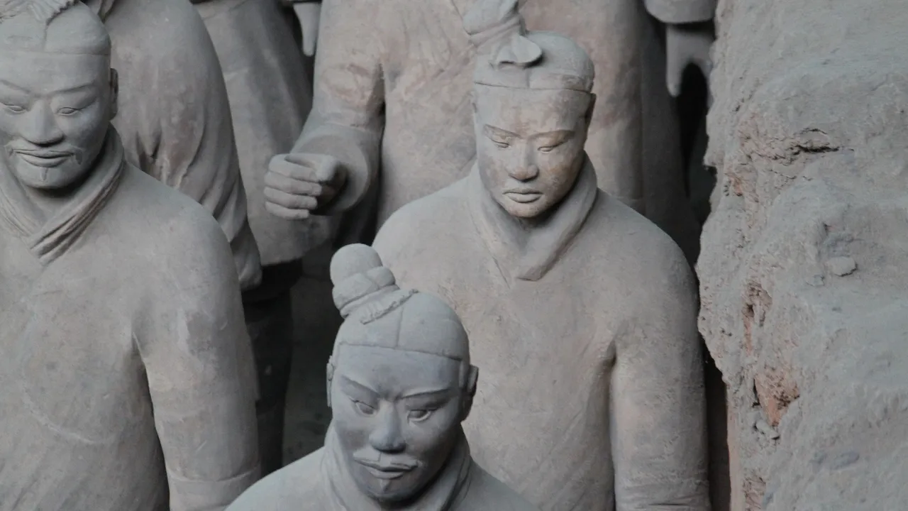 The terracotta army guarding the tomb of China's first emperor. (Wikimedia Commons)