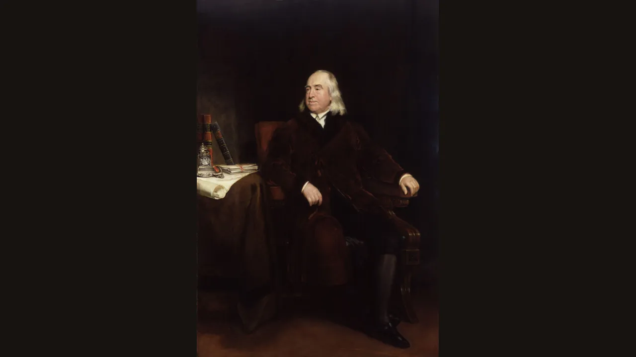 Portrait of Jeremy Bentham by Henry William Pickersgill (Wikimedia Commons, public domain)