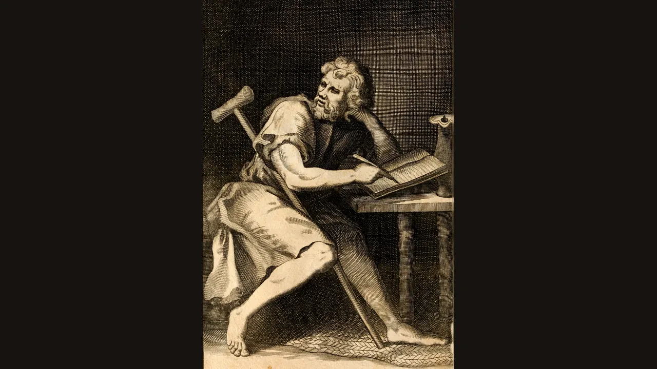 Frontispiece engraving of Epictetus, Oxford, 1715 (Wikimedia Commons, public domain)