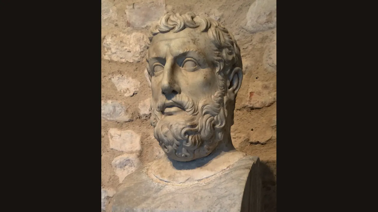 Marble bust of Parmenides (Wikimedia Commons, CC BY-SA)