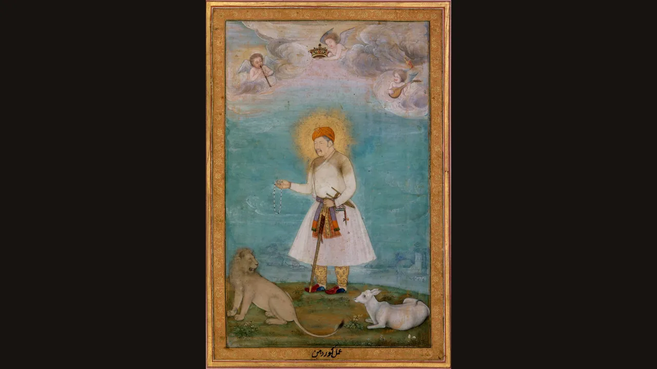 Mughal miniature portrait of Akbar (Wikimedia Commons)