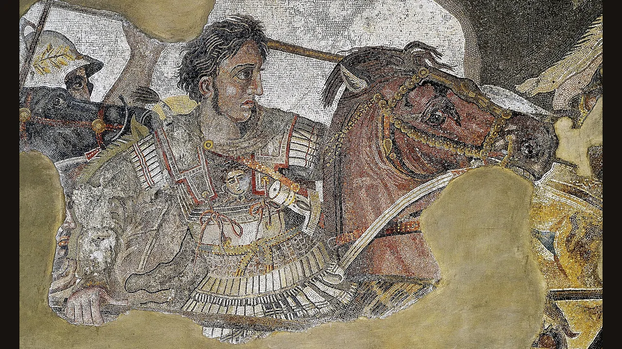 Alexander the Great in the Alexander Mosaic, from Pompeii (photograph via Wikimedia Commons)