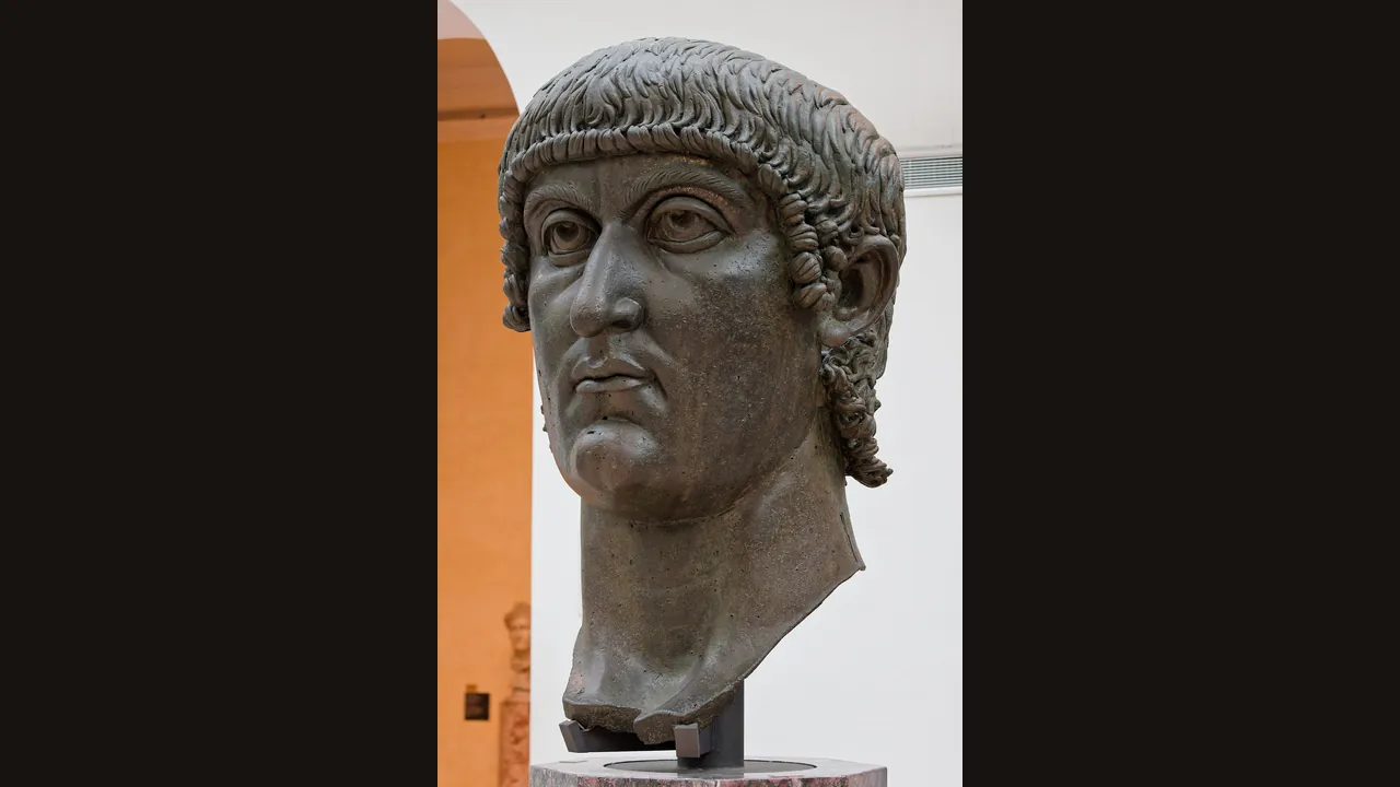 Colossal head of Constantine the Great (photograph via Wikimedia Commons)