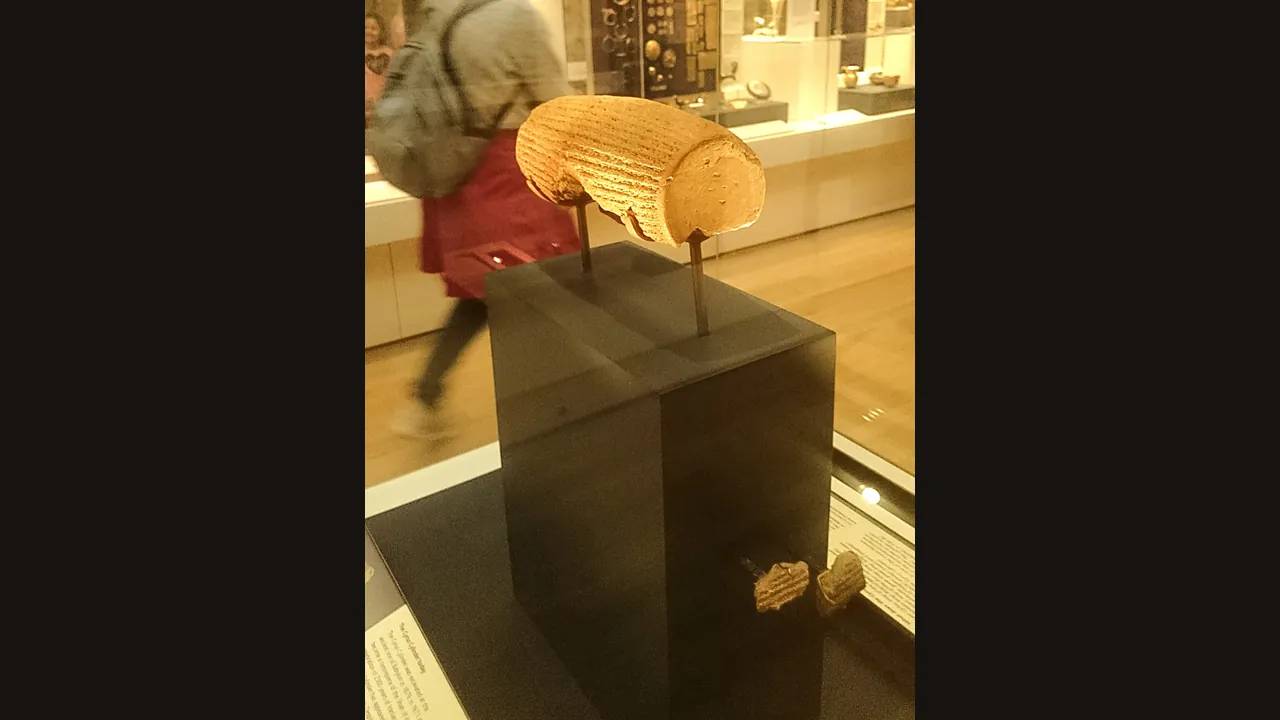 The Cyrus Cylinder, recording Cyrus's capture of Babylon (British Museum, photograph via Wikimedia Commons)