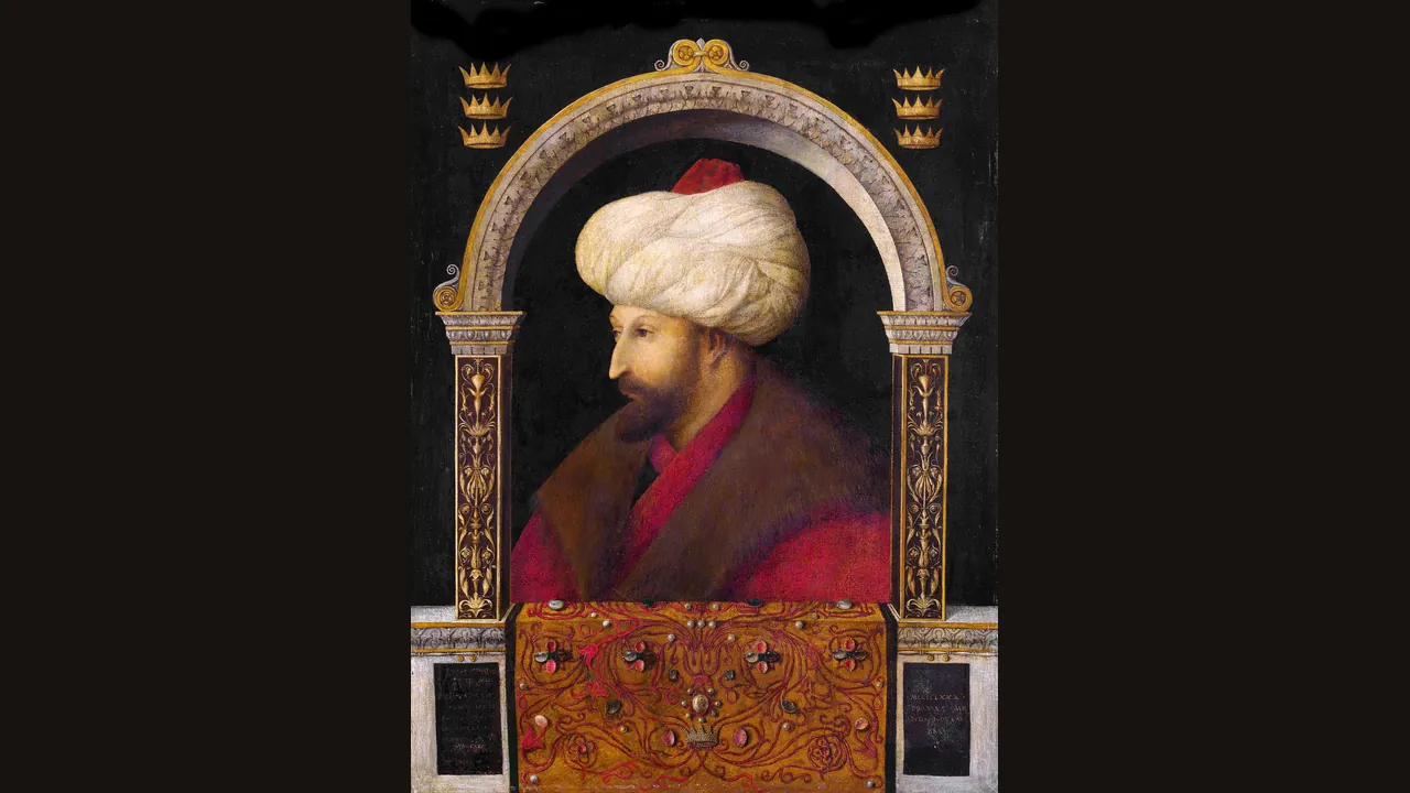 Mehmed II, portrait by Gentile Bellini (Wikimedia Commons)
