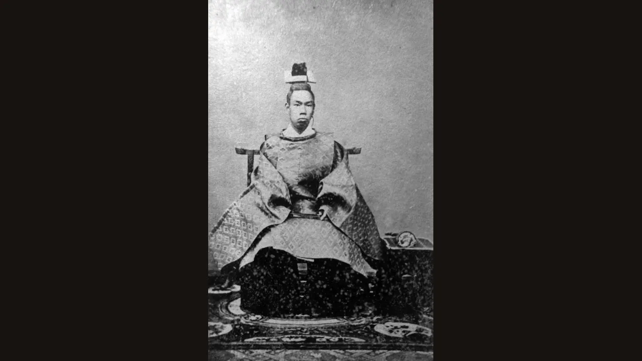 The Meiji Emperor in military uniform, photograph (Wikimedia Commons)